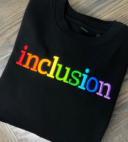 Inclusion Rainbow Embroidered Crewneck