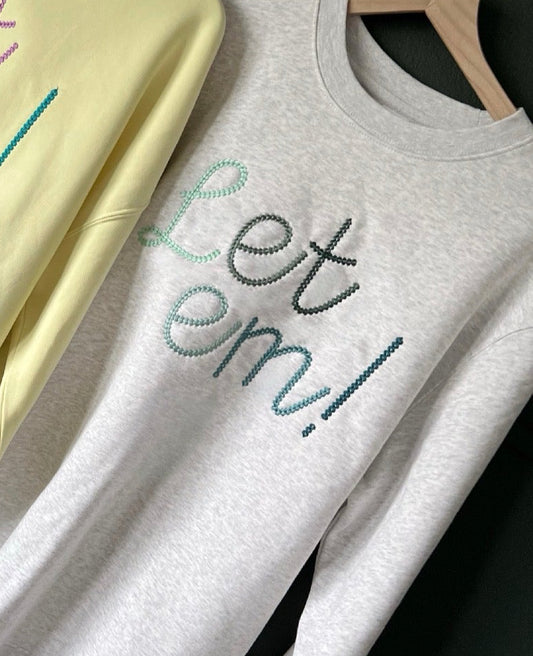 Let em! Medium Gray Crewneck
