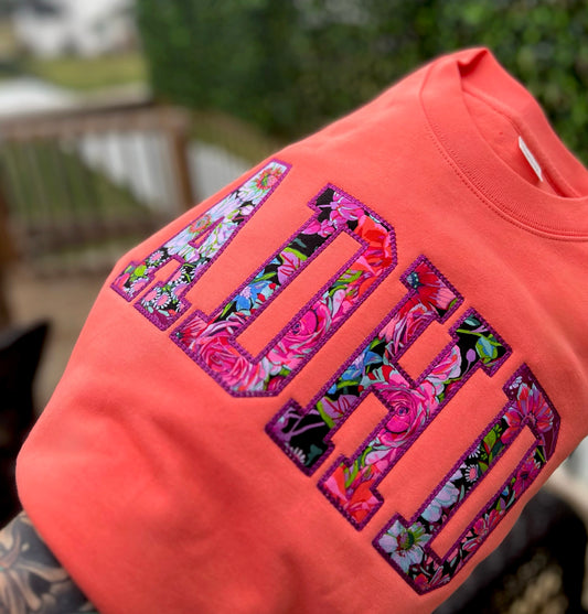 Sherbet ADHD Appliqué Crewneck