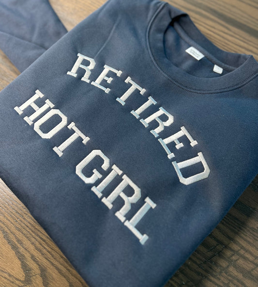 Retired Hot Girl - Gray Crewneck