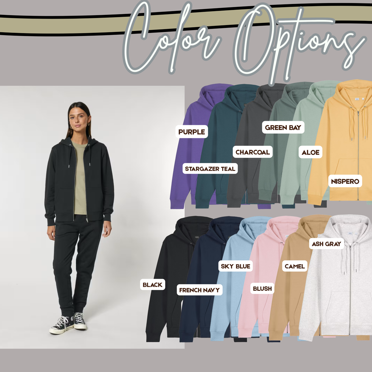 A Few Choice Letters | Zip-Up Hoodie With Split Design