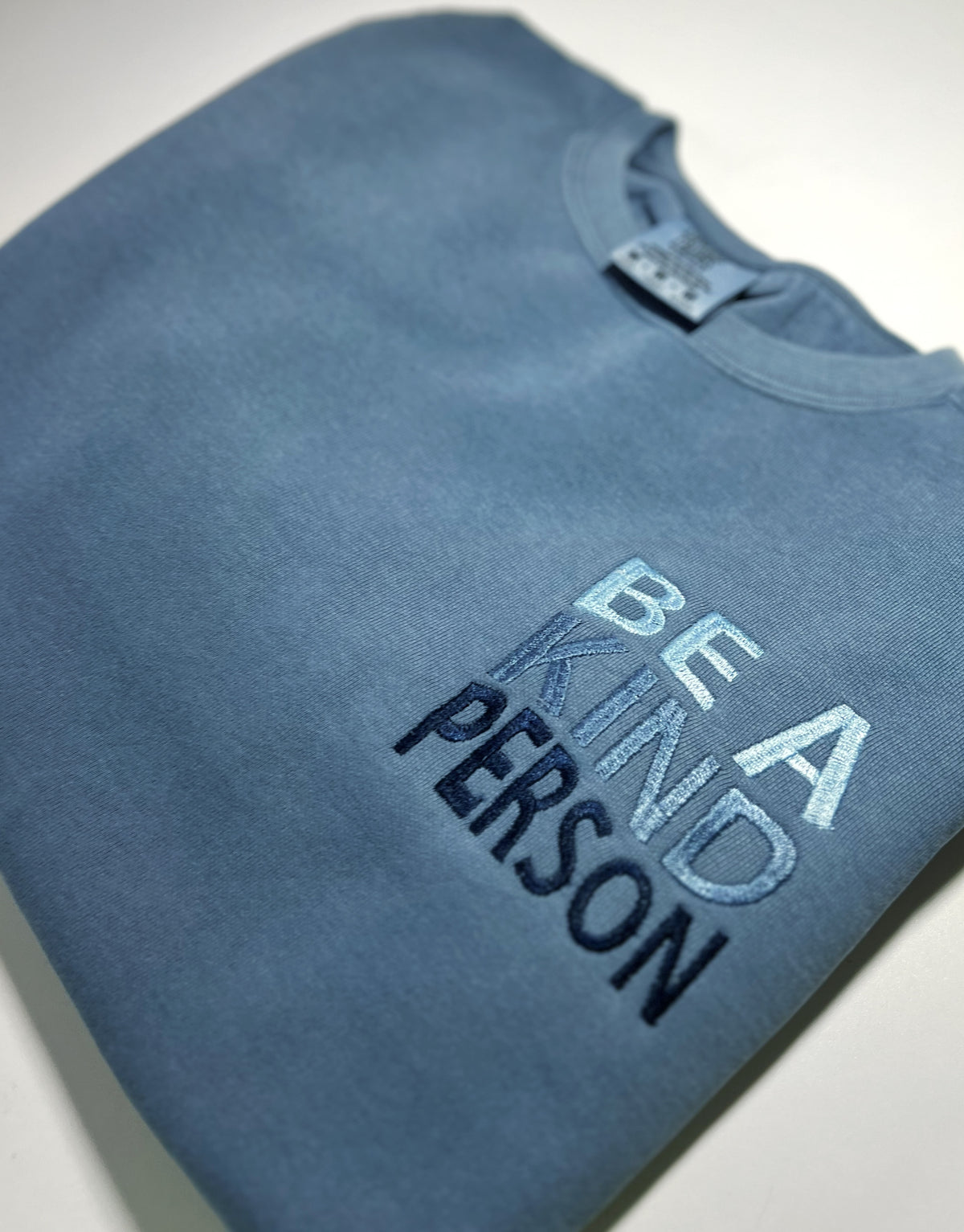 Medium Blue Jean Comfort Color Crew: Be A Kind Person