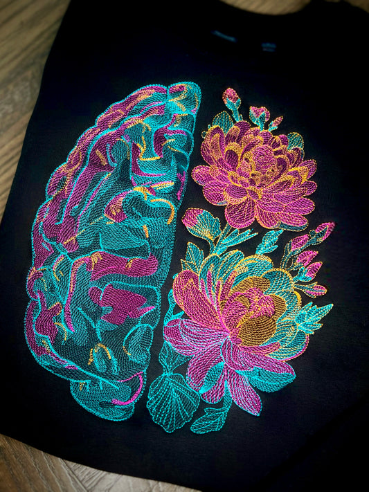 The Circuit Board of My Emotional Damage Crewneck