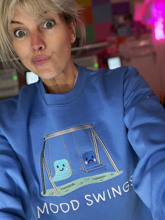 Blue Mood Swings Crewneck - Retired Design