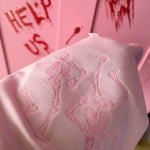 Skeleton Social Pink Monochrome Crewneck